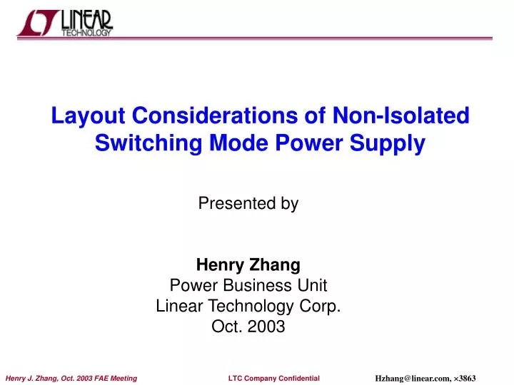 layout considerations of non isolated switching mode power supply