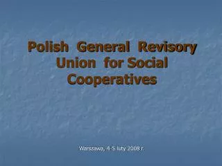 Polish General Revisory Union for Social Cooperatives