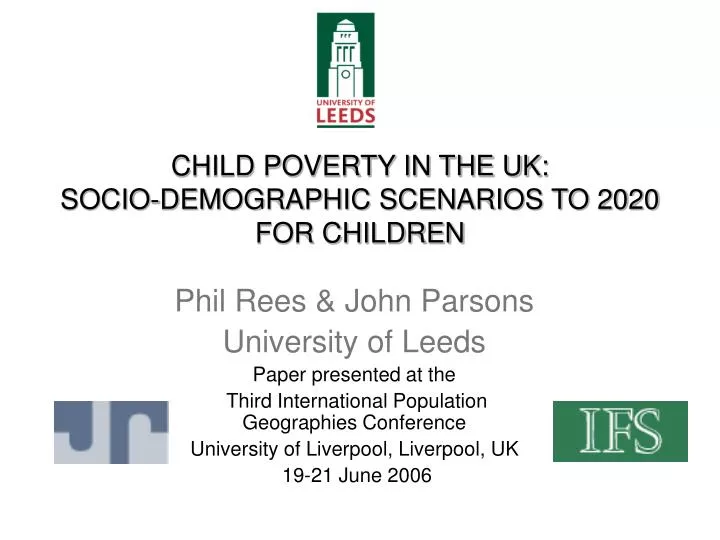 child poverty in the uk socio demographic scenarios to 2020 for children