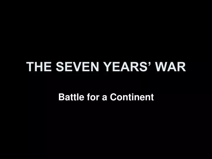 the seven years war