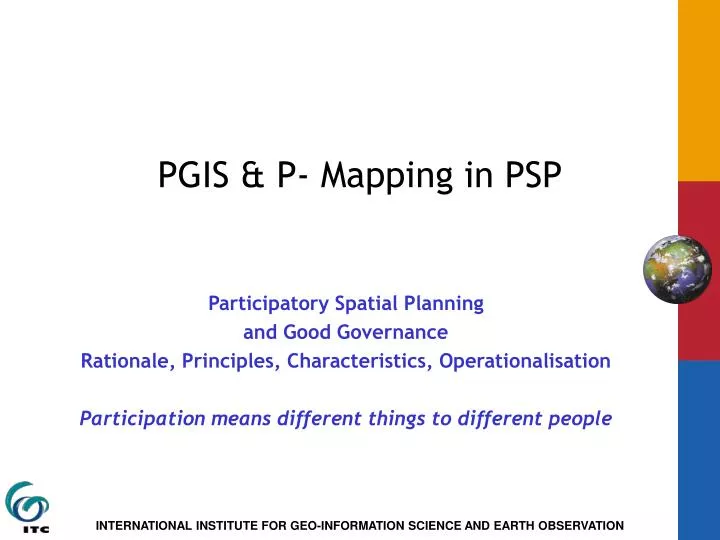 pgis p mapping in psp