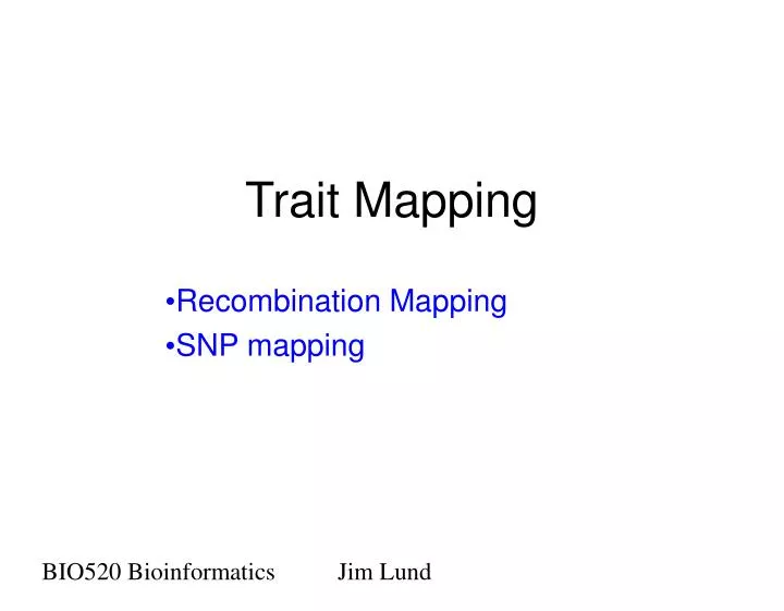 trait mapping
