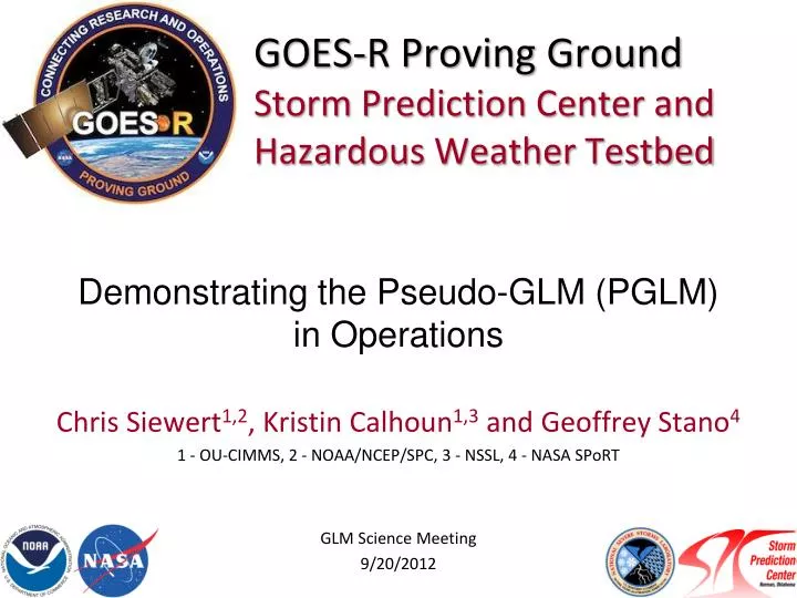 goes r proving ground storm prediction center and hazardous weather testbed