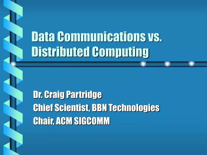 data communications vs distributed computing