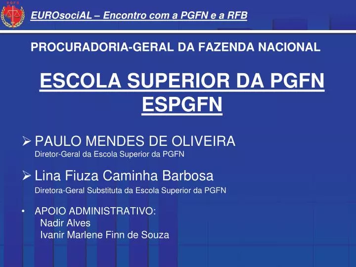 procuradoria geral da fazenda nacional