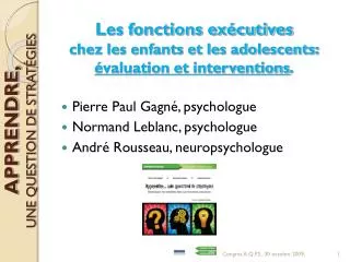 apprendre une question de strat gies
