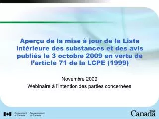 novembre 2009 webinaire l intention des parties concern es