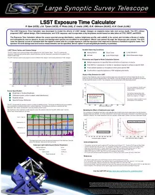 LSST Exposure Time Calculator