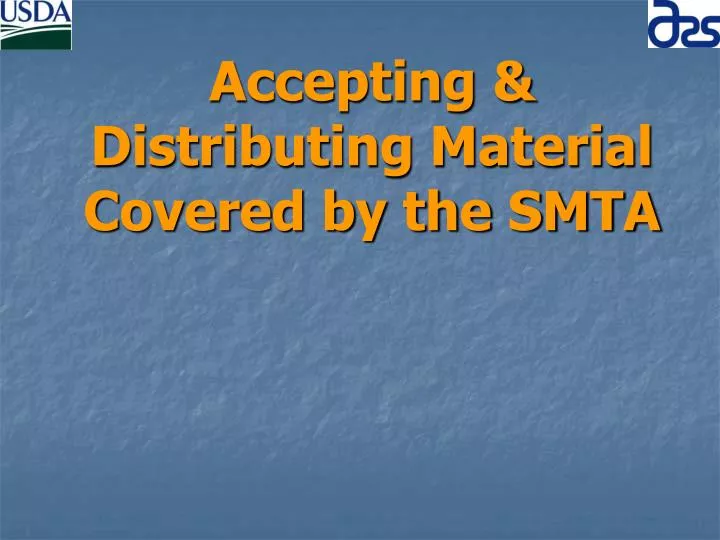 accepting distributing material covered by the smta