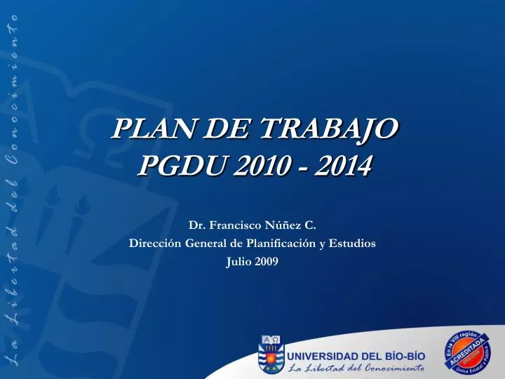 plan de trabajo pgdu 2010 2014