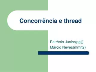 concorr ncia e thread