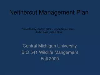 Neithercut Management Plan