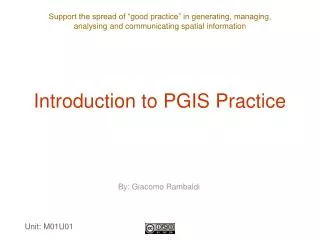 Introduction to PGIS Practice