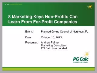 8 Marketing Keys Non-Profits Can Learn From For-Profit Companies