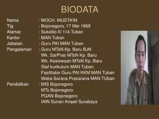 biodata