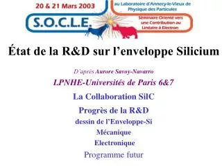 tat de la r d sur l enveloppe silicium