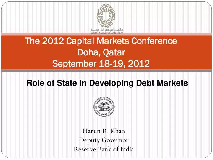 the 2012 capital markets conference doha qatar september 18 19 2012