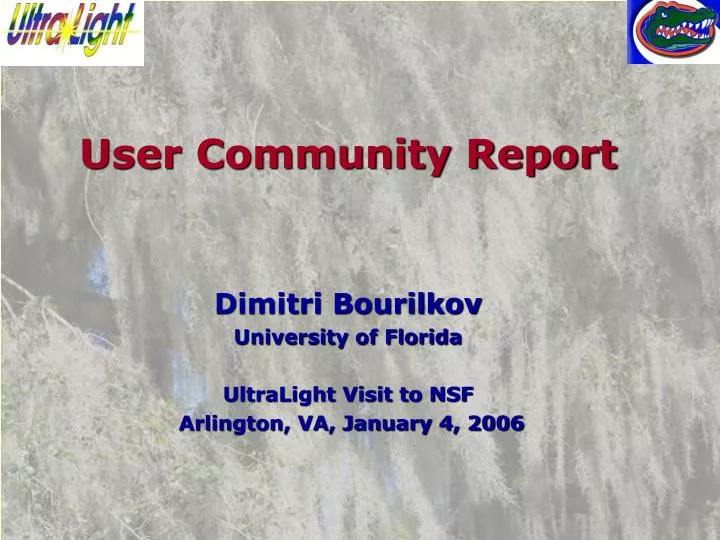 user community report