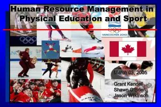 Human Resource Management in Physical Education and Sport