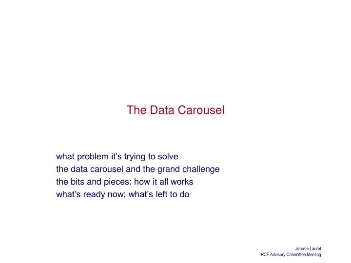 the data carousel