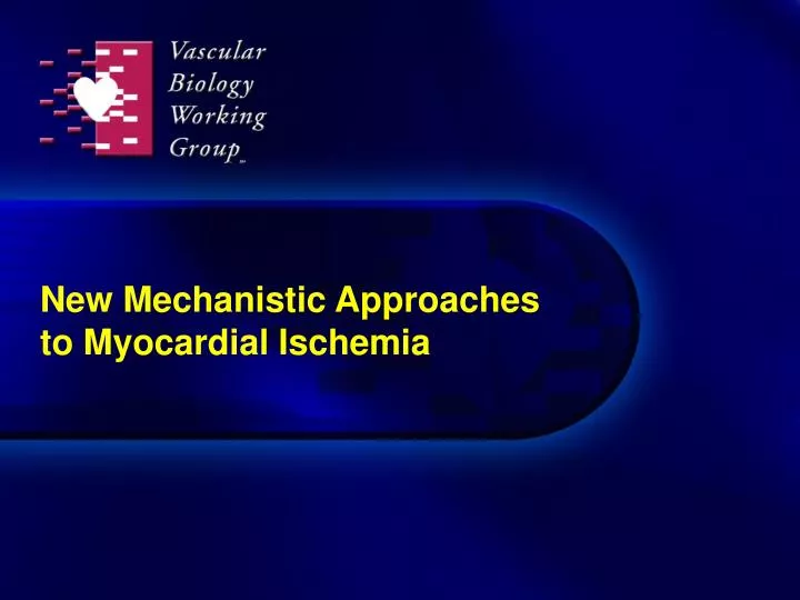 new mechanistic approaches to myocardial ischemia
