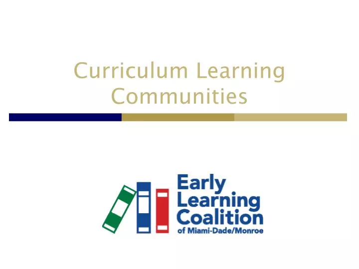 curriculum learning communities