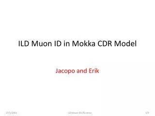 ILD Muon ID in Mokka CDR Model
