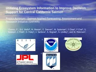 Utilizing Ecosystem Information to Improve Decision Support for Central California Salmon