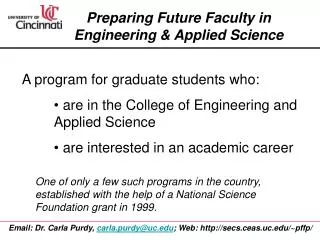 Preparing Future Faculty in Engineering &amp; Applied Science