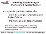 Preparing Future Faculty in Engineering &amp; Applied Science - slide 1