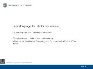f r ndringsagenter i skolor och f rskolor