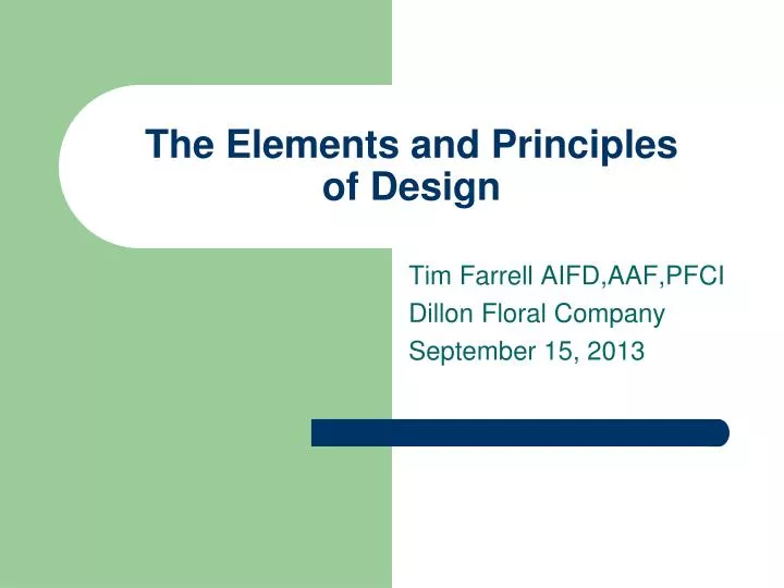 the elements and principles of design