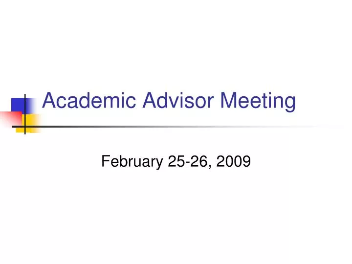 academic advisor meeting