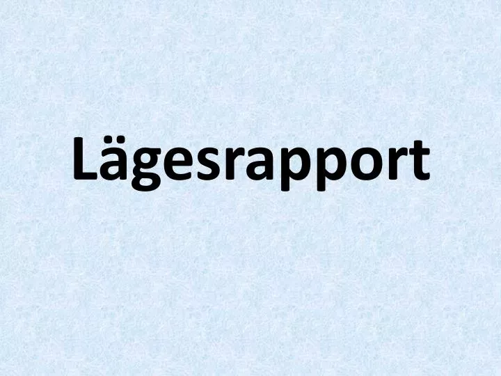 l gesrapport