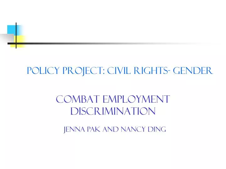 policy project civil rights gender