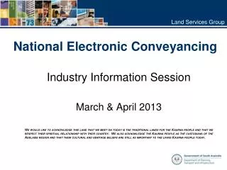 National Electronic Conveyancing