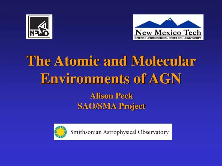 the atomic and molecular environments of agn
