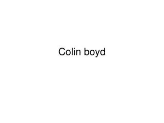 Colin boyd