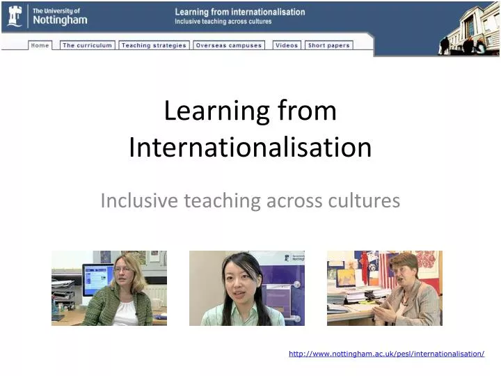 learning from internationalisation