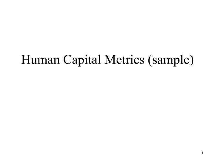 human capital metrics sample