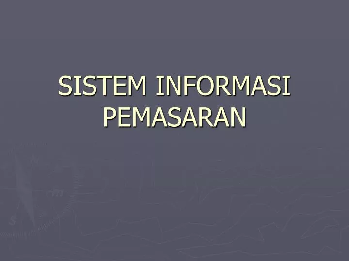sistem informasi pemasaran