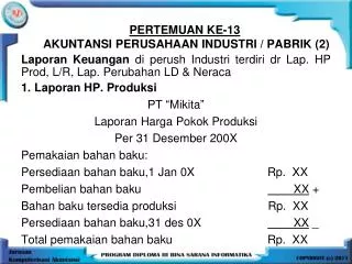 pertemuan ke 13 akuntansi perusahaan industri pabrik 2
