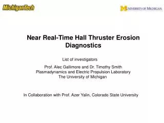 Near Real-Time Hall Thruster Erosion Diagnostics