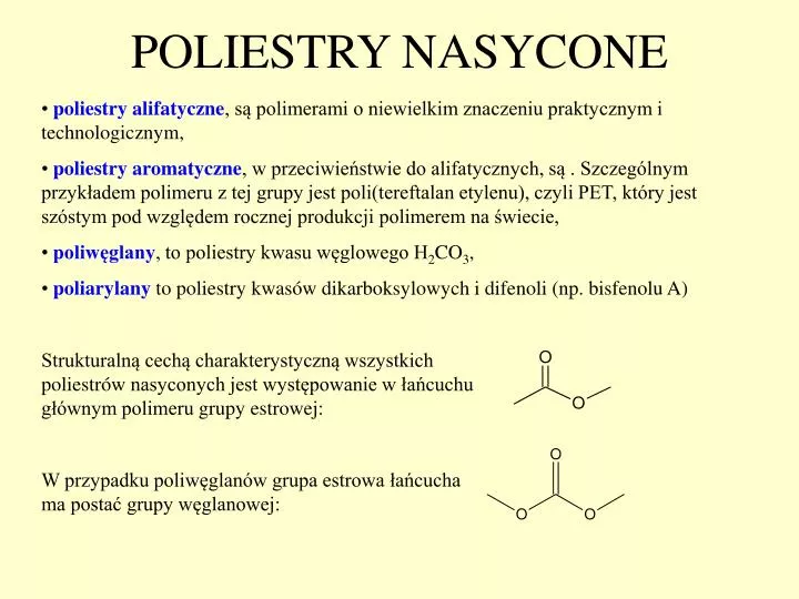 poliestry nasycone