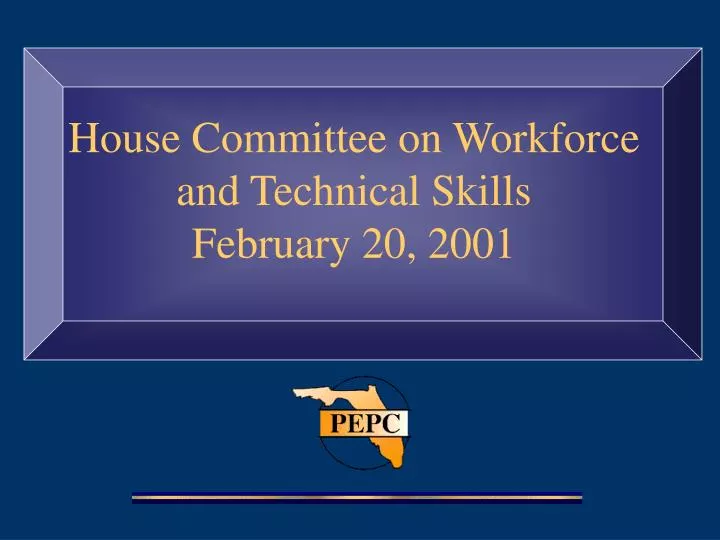 house committee on workforce and technical skills february 20 2001