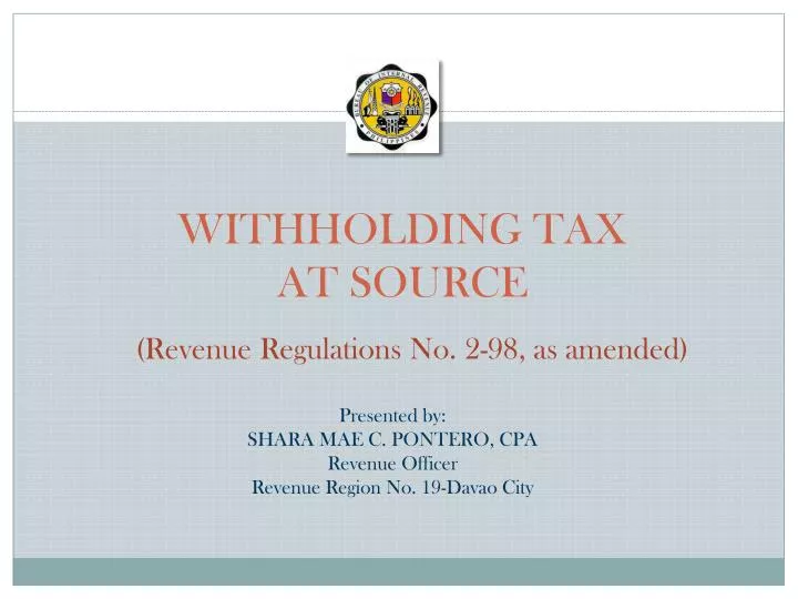 withholding tax at source
