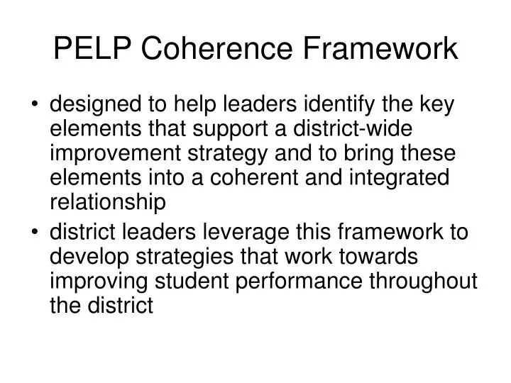 pelp coherence framework