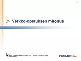 verkko opetuksen mitoitus