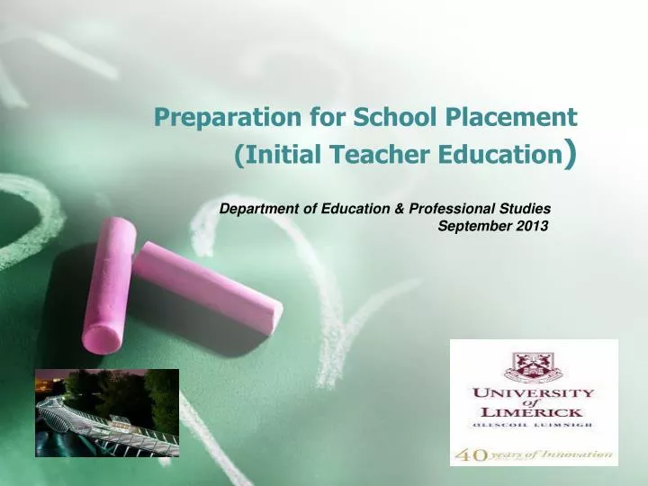 preparation for school placement initial teacher education