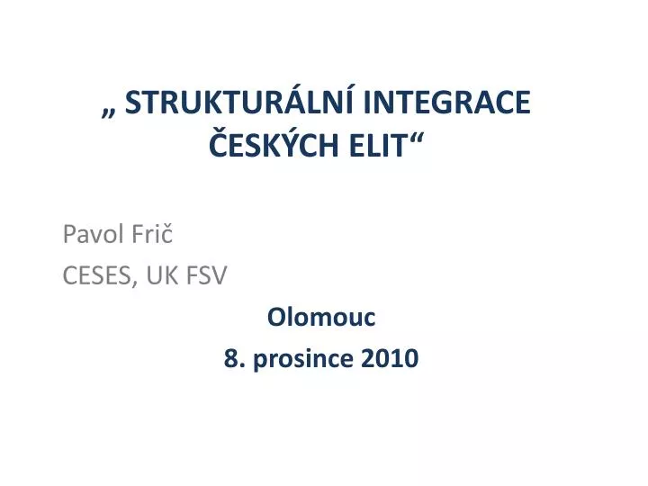 struktur ln integrace esk ch elit